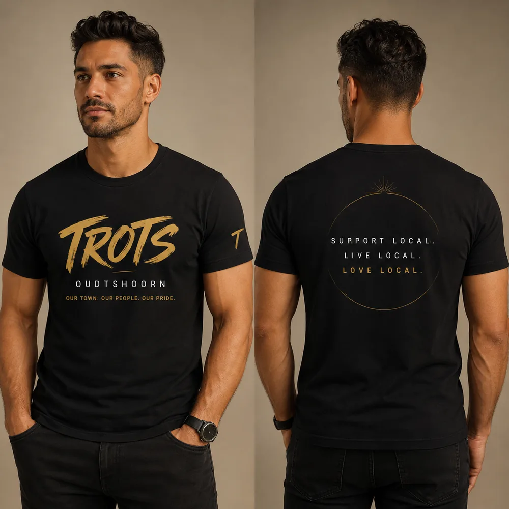 Support Local Black — Trots Oudtshoorn T-hemp / T-shirt